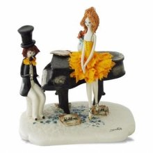 Фарфоровая статуэтка "Пианист с балериной" - 6320