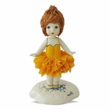 Фарфоровая статуэтка "Маленькая балерина в оранжевом" - 6403
