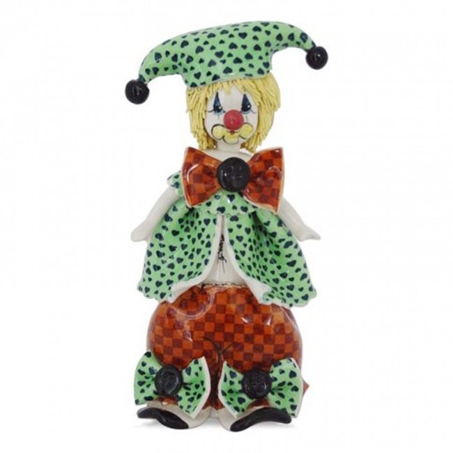 Фарфоровая статуэтка "Клоун в зелёном" - 6872