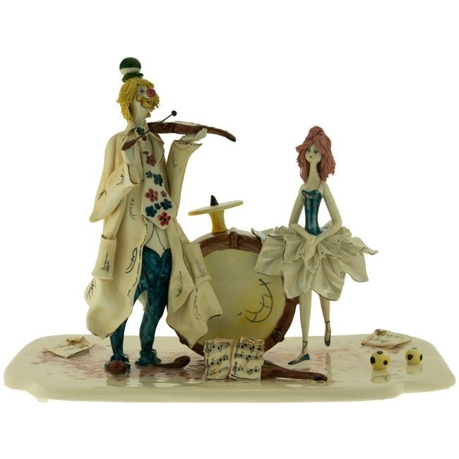 Фарфоровая статуэтка "Клоун и балерина" - 7606