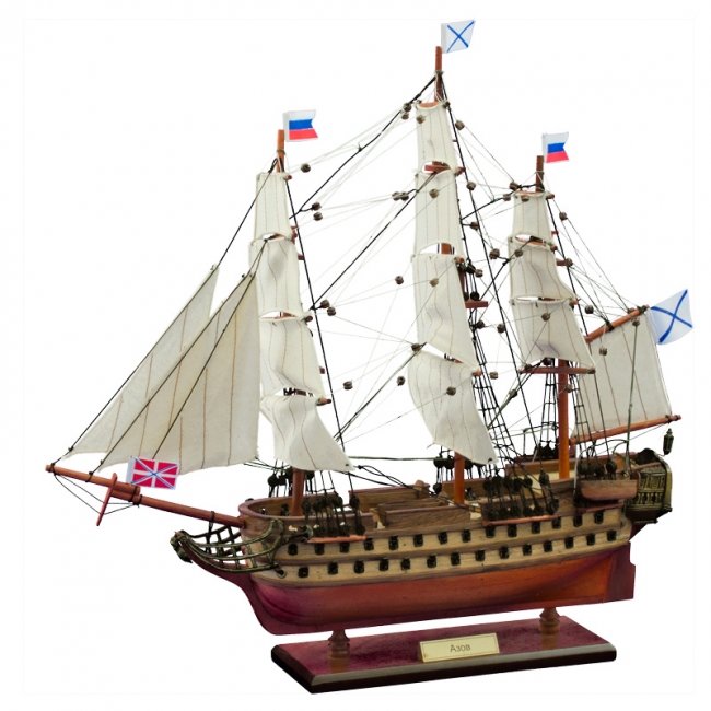 Сувенирная модель пушечного корабля "Азов" 1826г.