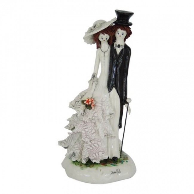 Фарфоровая статуэтка "Жених и невеста" - 6339