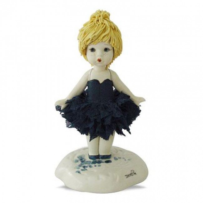 Фарфоровая статуэтка "Маленькая балерина в синем" - 6362