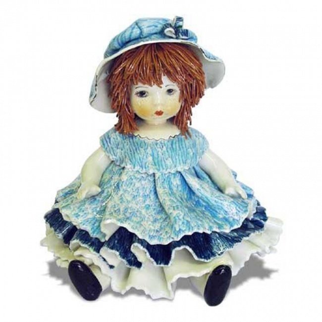Фарфоровая статуэтка "Кукла в синем" - 6377