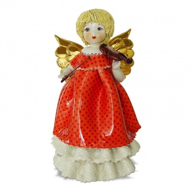 Фарфоровая статуэтка "Ангел со скрипкой" - 6381