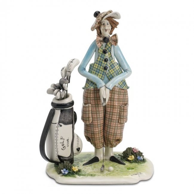 Фарфоровая статуэтка "Игрок в гольф с сумкой" - 6385