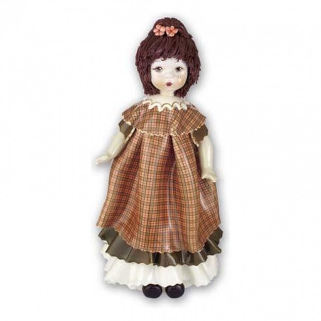 Фарфоровая статуэтка "Кукла в коричневом" - 6393