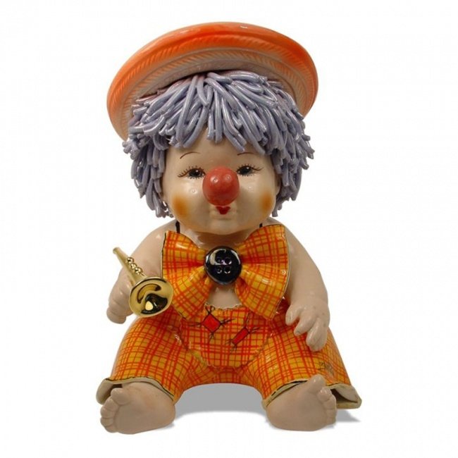 Фарфоровая статуэтка "Клоун в шляпе" - 6397